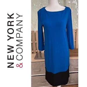 NY&C Office Midi Dress Women Size XS Colorblock - 3/4 sleeve